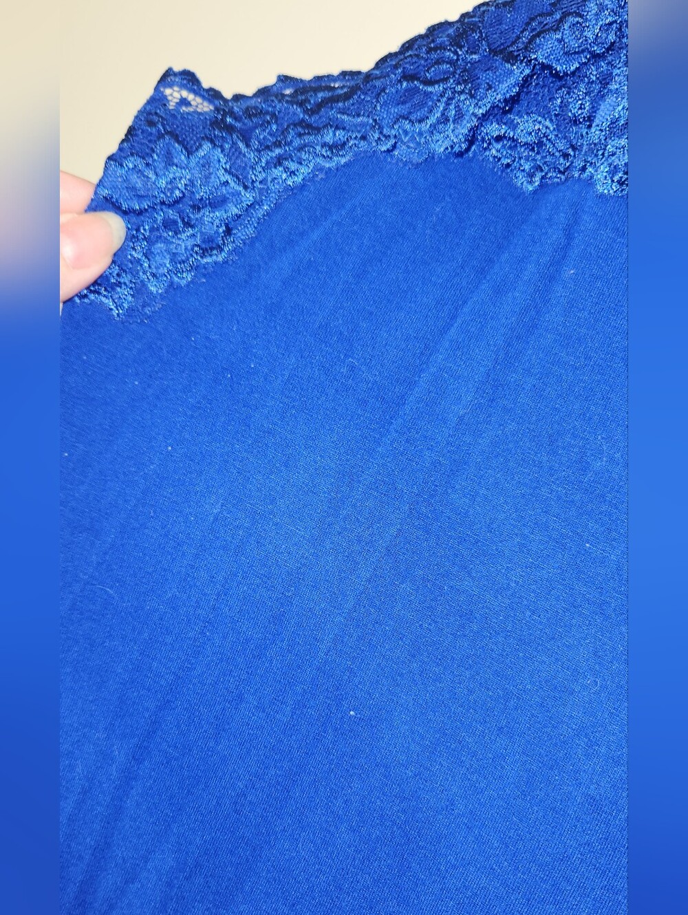 💙💙Lace-Trim Cami Tank Top💙💙 - Royal Blue. Lane Bryant 14/16. - Picture 2 of 13